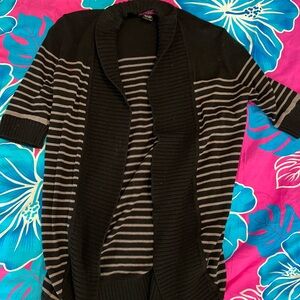 Striped sweater with elbow length sleeves